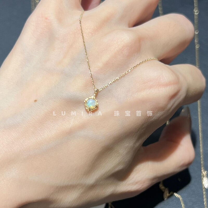 18 Autumn Japanese Style Dress High-End Sweet Cool Limited Edition Double-Sided Opal Pendant Water Drop Shape Opal Necklace for Women 18 Autumn Japanese Style Dress High-End Sweet Cool Limited Edition Double-Sided Opal Pendant Water Drop Shape Opal Necklace for Women