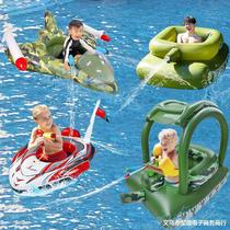Tank spray swimming ring inflatable toy for children unicorn floating flamingo mount ring internet celebrity water toy