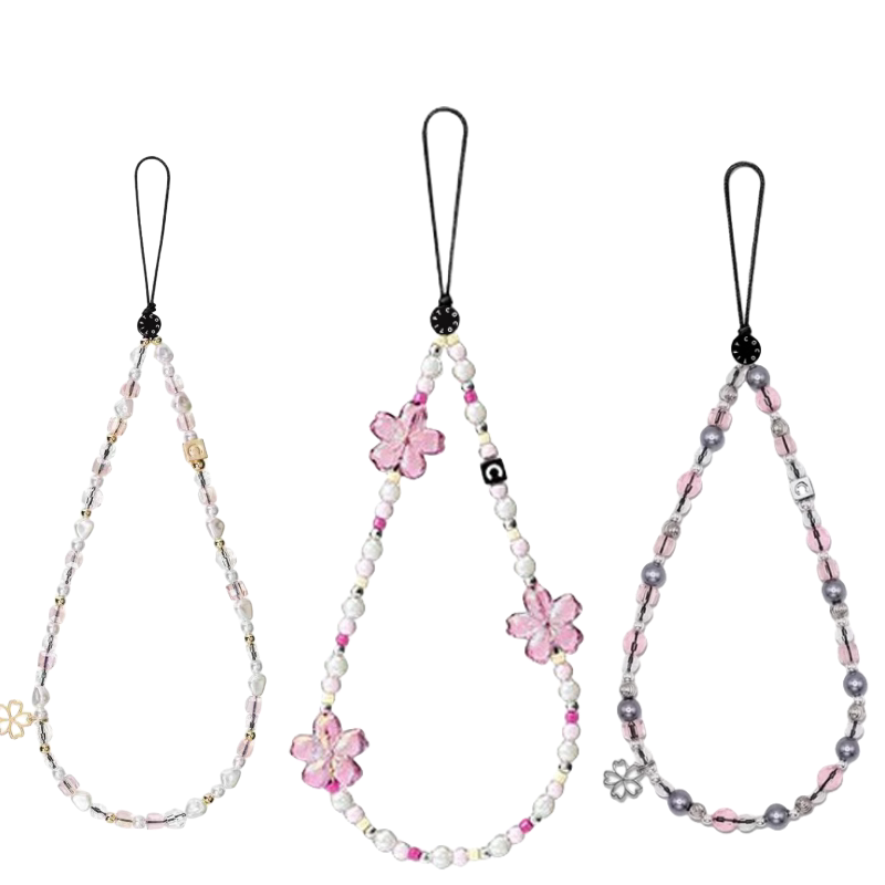 Case Huaqiangbei C Brand Sakura Collection Story Phone Case with Lanyard, Beaded Phone Chain, Short Phone Strap for Women Case Huaqiangbei C Brand Sakura Collection Story Phone Case with Lanyard, Beaded Phone Chain, Short Phone Strap for Women