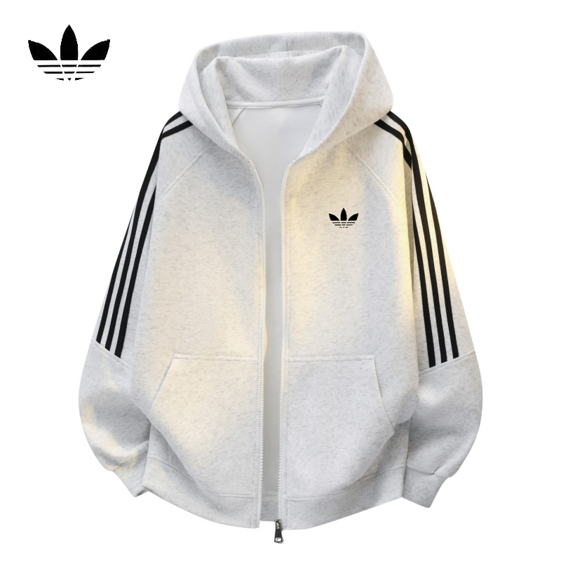 Autumn Clover Hooded Sweatshirt Unisex 2026 New Three-Stripe Cardigan Long-Sleeve Sports Loose Jacket
