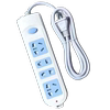 Two-Prong Multi-Functional Socket, Two-Prong Plug, Dormitory Charging Power Strip, Household Switch Extension Cord Power Strip