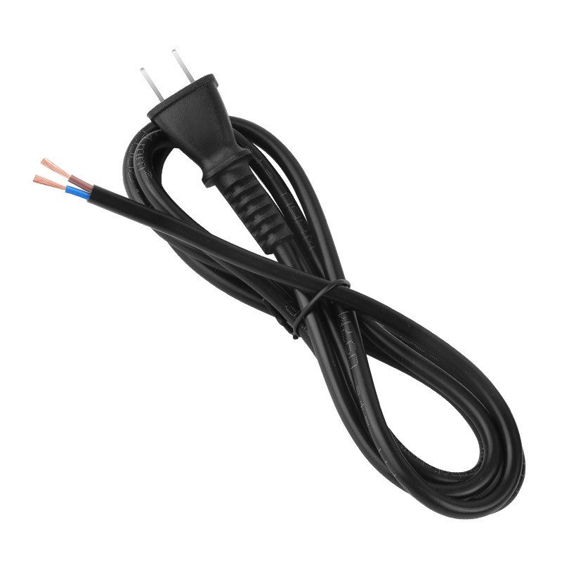 Pure Copper Two-Prong Plug Power Cord for Power Tools, 2-Core Power Cable with Plug, Two-Hole Bare Wire with Two Plugs