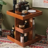 Ящик для хранения косметики в средневековом стиле, настольный высококачественный 2025, новая вращающаяся полка для хранения, стеллаж для хранения большой емкости