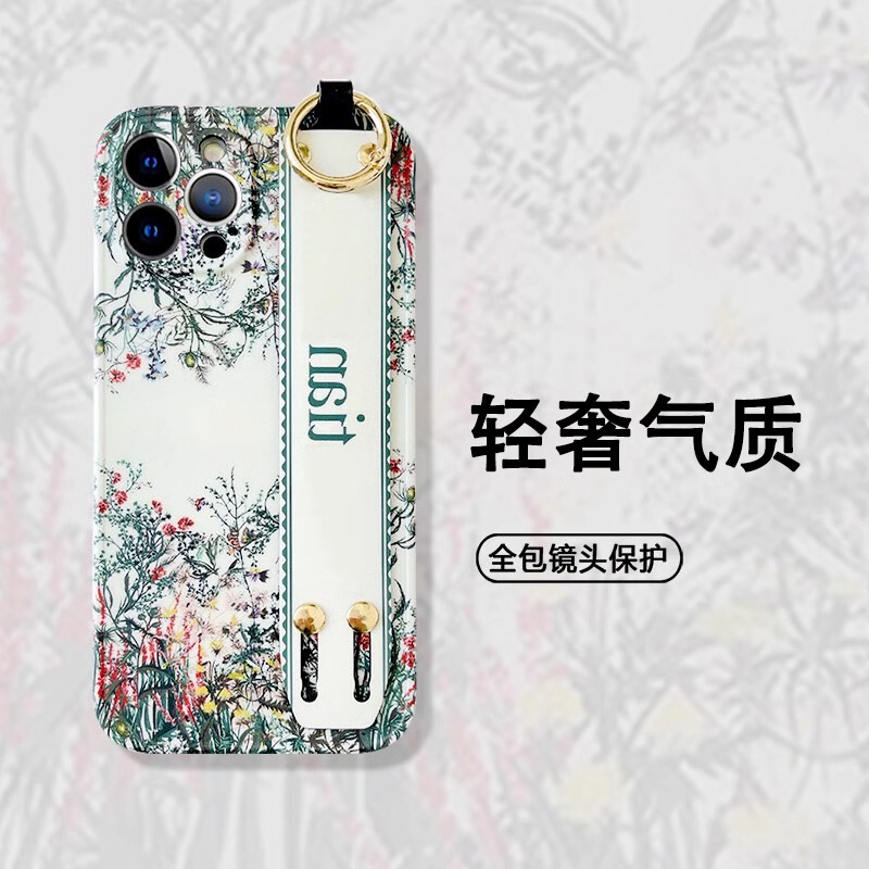 Suitable for Apple iPhone 15 Sixteen 16Promax14Plus Mobile Phone Case 13 Classy European and American Wristband Crossbody Rope 11 Anti-Fall Elegant Female Accessible Luxury New Fashion 12 Classy Niche Luxury