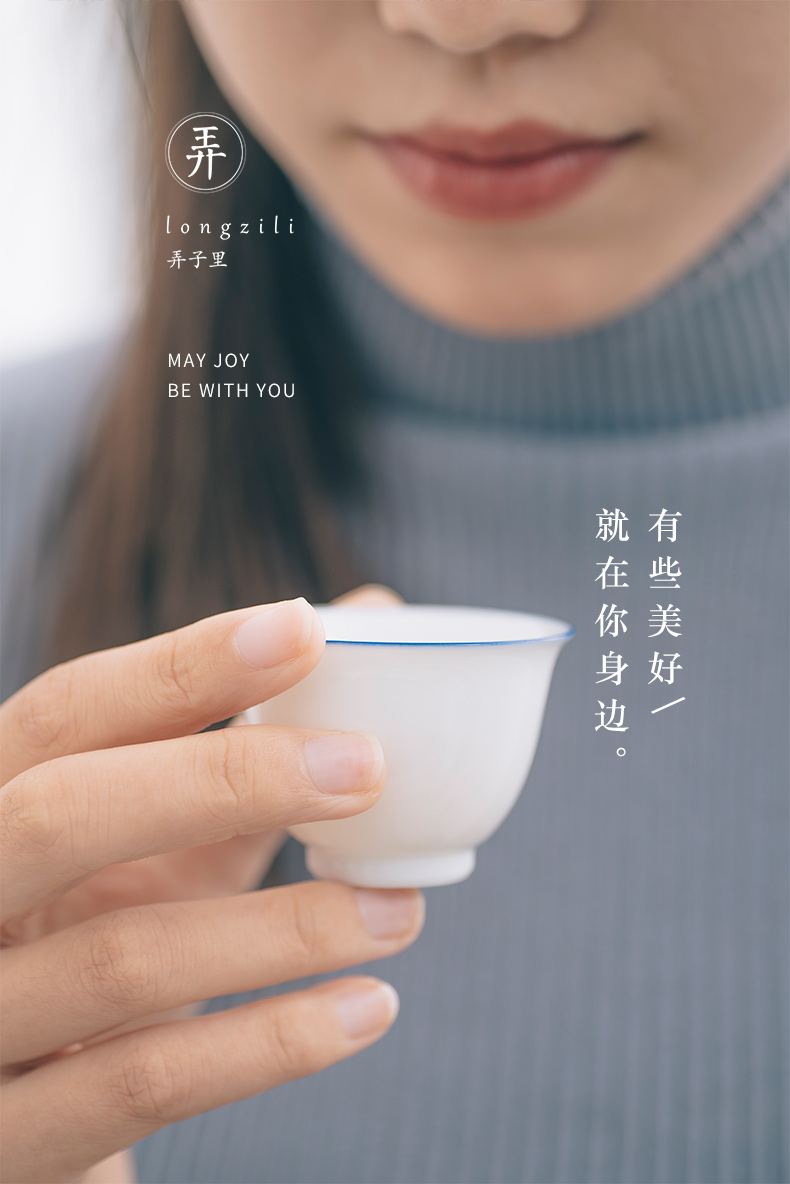 Jingdezhen porcelain sample tea cup kung fu master cup single CPU thin foetus ceramic cups manual small personal tea cup