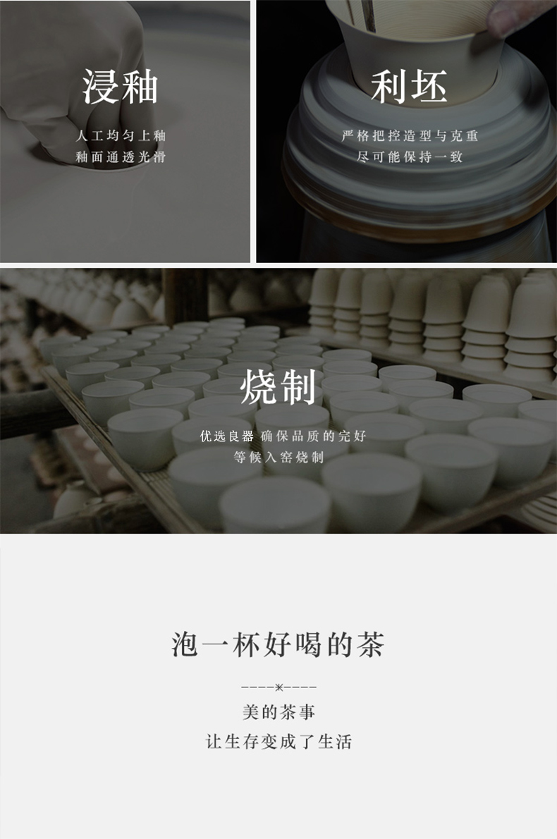 Jingdezhen porcelain sample tea cup kung fu master cup single CPU thin foetus ceramic cups manual small personal tea cup