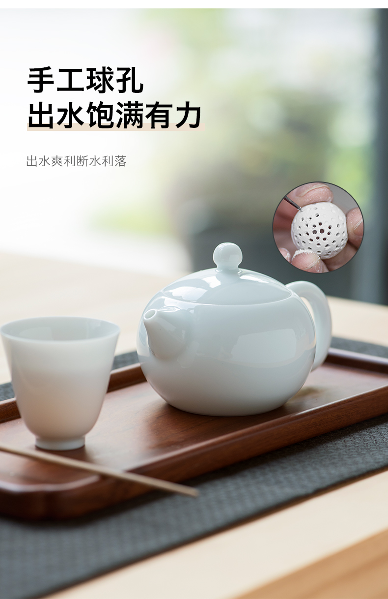 Make tea lane in little teapot xi shi pot of kung fu tea set household single side of jingdezhen ceramic teapot suits for