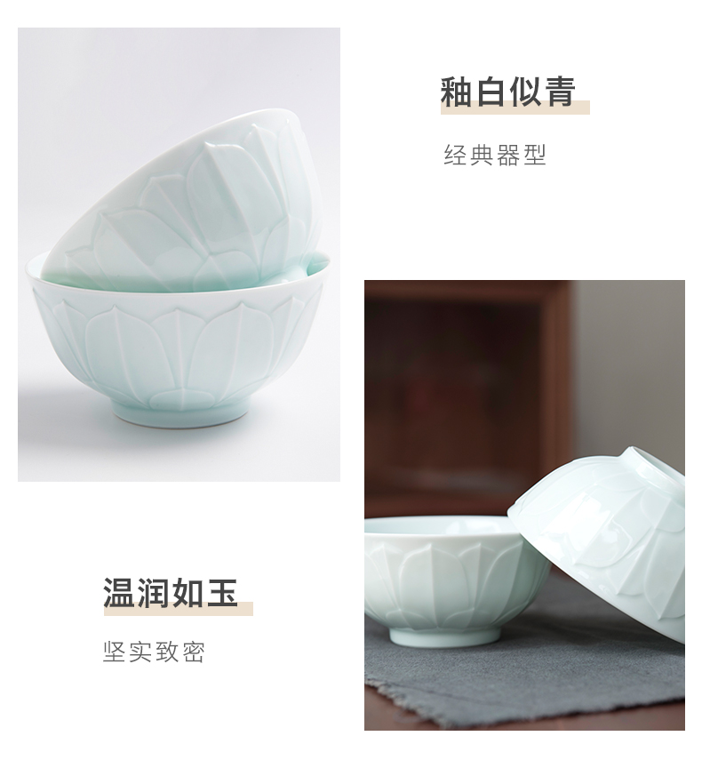 Made in jingdezhen domestic rice bowls ceramic tableware for a single job dishes suit small dishes soup bowl