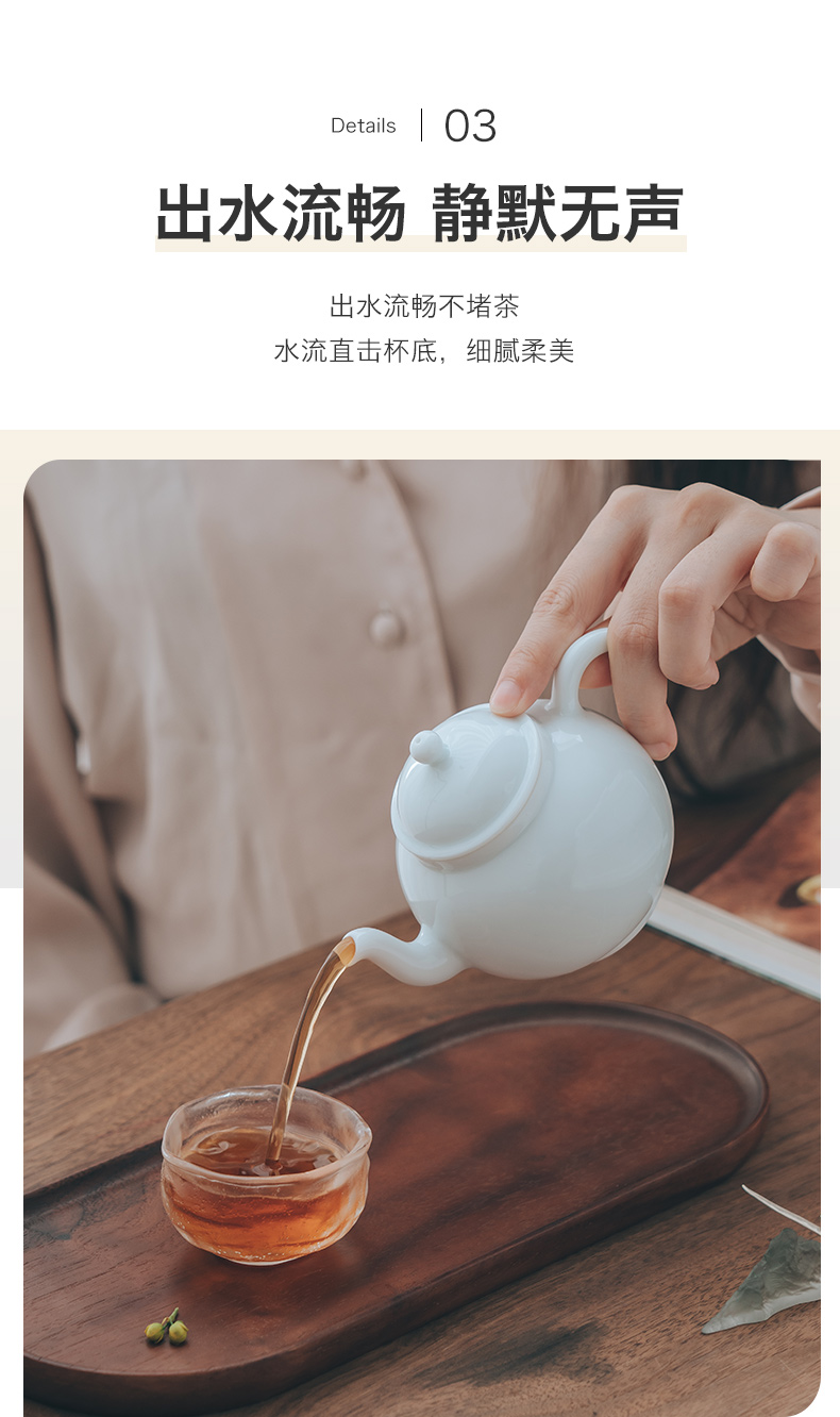 Three pot set kung fu tea lane. In spite of his flaws, 106 white porcelain teapot the ball hole, water well