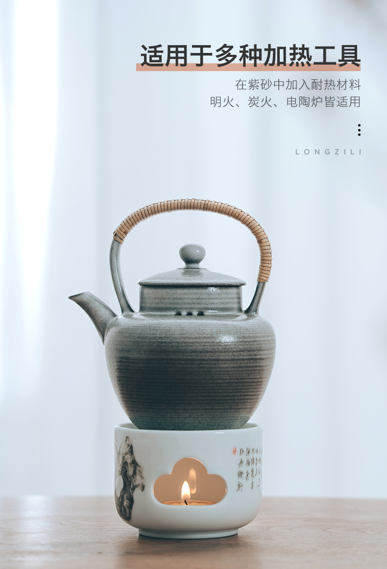 Made in jingdezhen kung fu tea pure manual Japanese girder ash glaze cooking pot not it the kettle