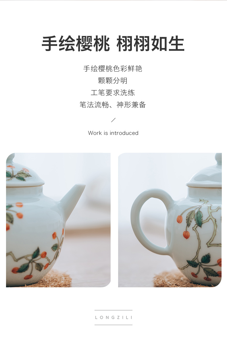 Get son little teapot one make tea with jingdezhen ceramic teapot suit with a single violet arenaceous cooking pot