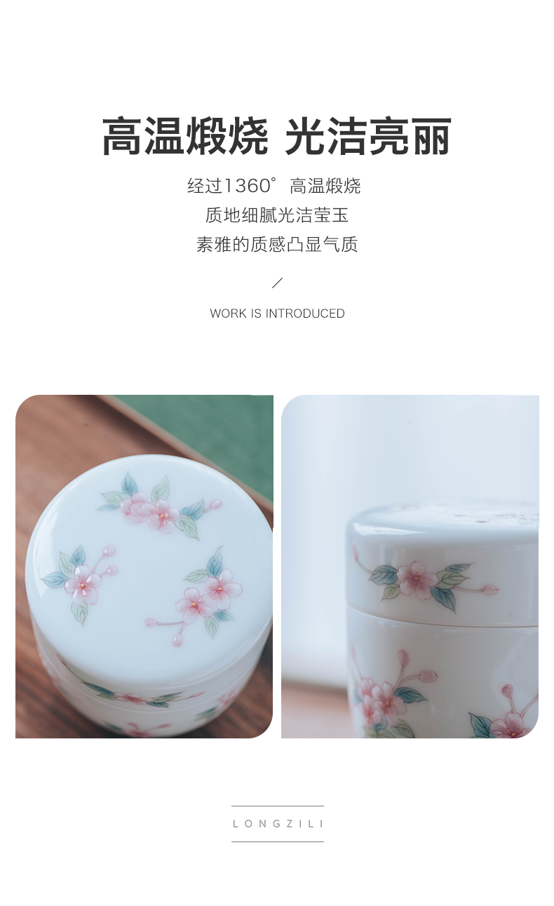 Made in ceramic tea pot seal pot large household China creative wind high - grade enamel hanging silk hitom portable