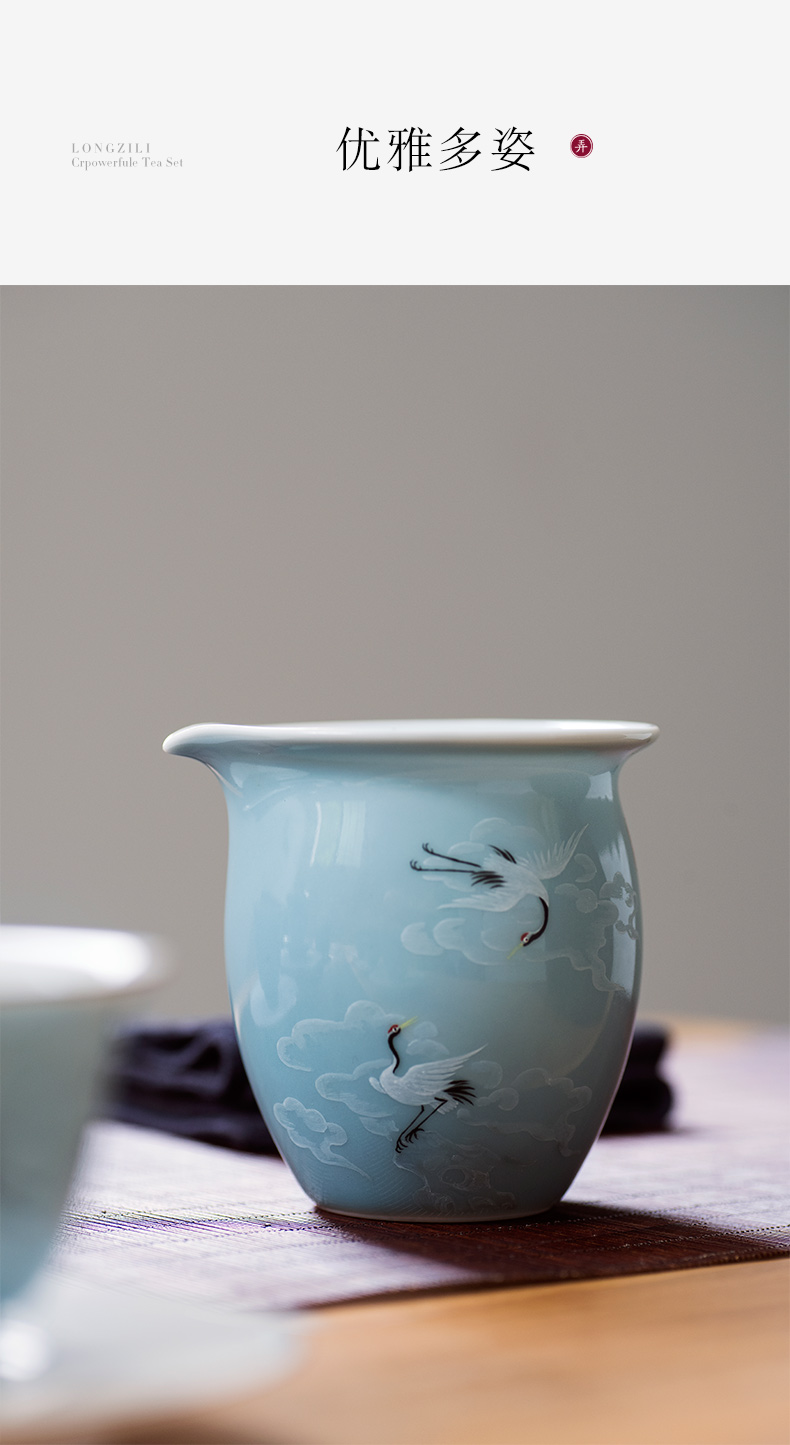 Made in jingdezhen ceramic cups pure manual kung fu tea cups of purple sand cup glass sample tea cup