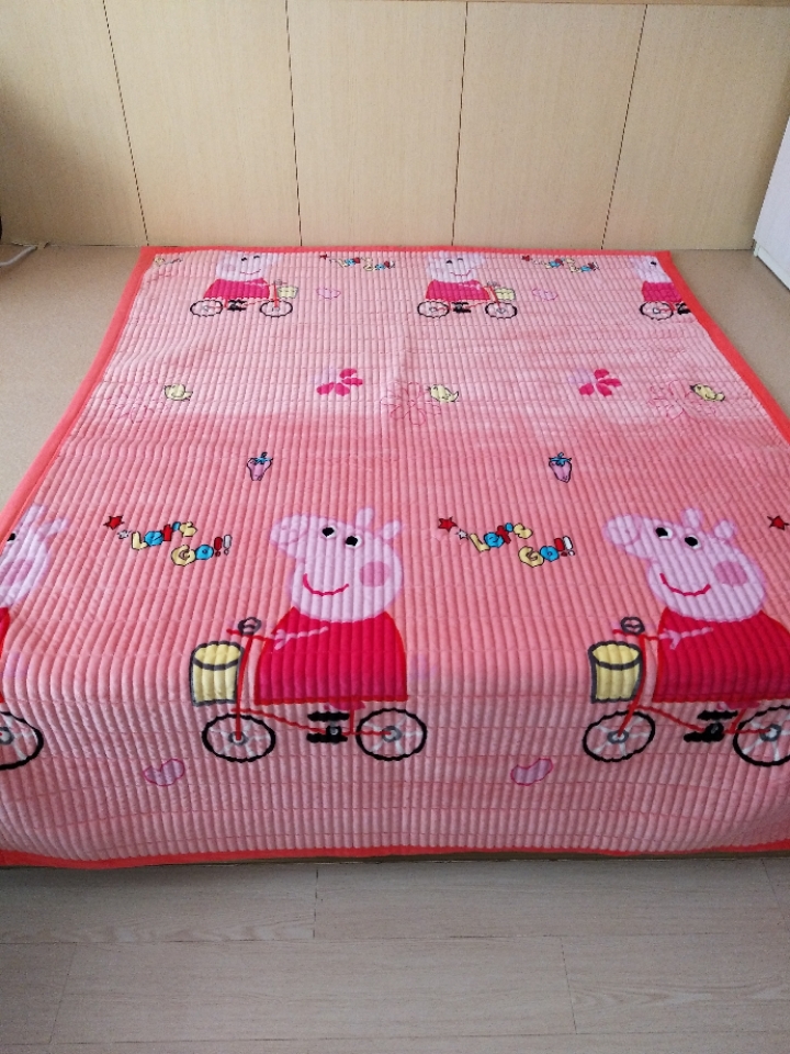 Pha lê nhung + khăn trải giường bằng vải bông được trải giường đơn Giường đôi hoạt hình ga giường 1m2x2m