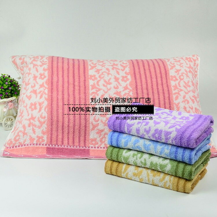Khăn bông hoàn toàn nguyên chất làm dày khăn gối lớn vỏ gối nằm