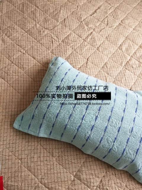 Tiêu chuẩn sinh viên ký túc xá khăn bông cặp gối màu xanh tinh khiết khăn khách sạn khách sạn gối đơn khăn khăn gối