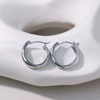 Булькающие серьги-серебро