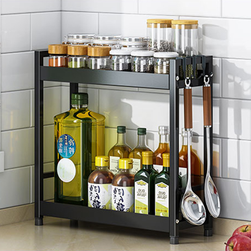 kệ de đồ nhà bếp thông minh Gia Vị Nhà Bếp Giá Để Đồ Hộ Gia Đình Để Bàn Hẹp Bếp Nhỏ Đa Năng Kệ Đựng Gia Vị Dầu Muối Giấm Giá Để Đồ giá úp bát inox đặt trên bồn rửa kệ bếp nhôm