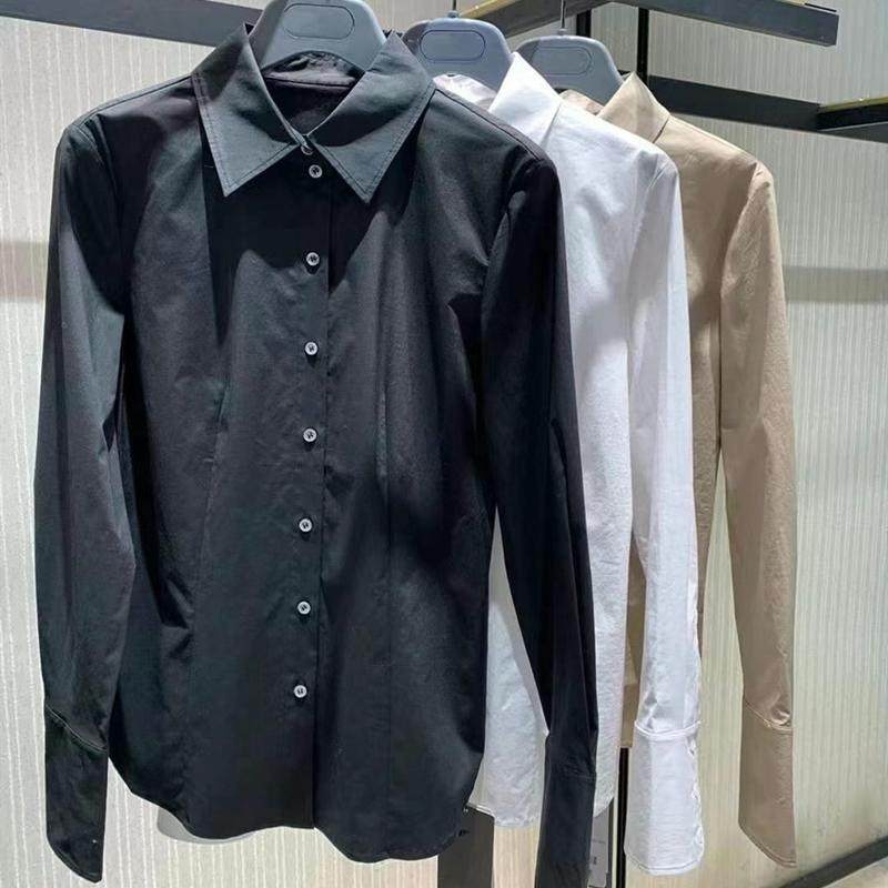 Brother's Official Store Genuine 2026 Spring New Versatile Slim-Fit Collared Shirt for Women, Base Layer Professional Workwear Long-Sleeve Shirt