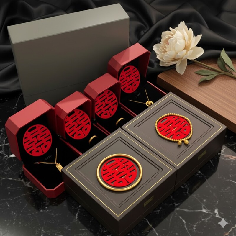 Wedding Fake Gold Jewelry Set, Imitation Metal Set, Engagement Display Props, Wedding Fake Gold Sand Gold Bracelet