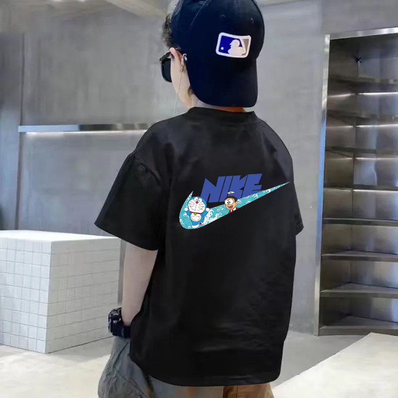 儿童纯棉T恤夏季短袖2024新款帅气时髦中大童男童上衣体恤童装潮详情7