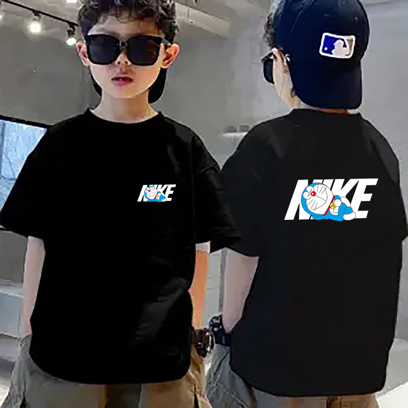 儿童纯棉T恤夏季短袖2024新款帅气时髦中大童男童上衣体恤童装潮详情11