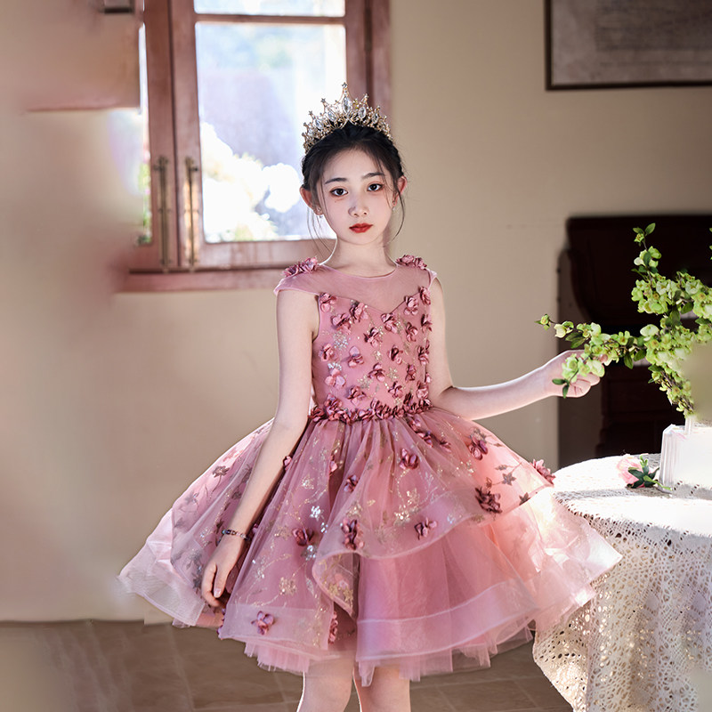 🌸 新款娇甜妞女童钢琴演出公主裙，点亮孩子舞台魅力🌸 -儿童礼服-淘宝好物网