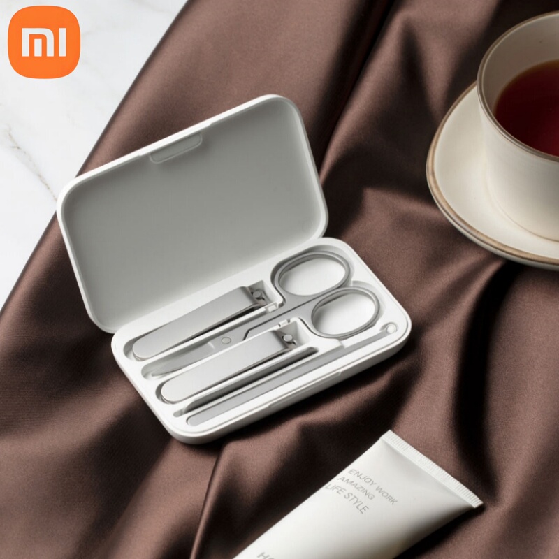 Xiaomi Five-Piece Nail Clipper Set, Flat Nail Clippers, Angled Nail Scissors, Curved Beauty Scissors, Ear Pick, Nail File Xiaomi Five-Piece Nail Clipper Set, Flat Nail Clippers, Angled Nail Scissors, Curved Beauty Scissors, Ear Pick, Nail File