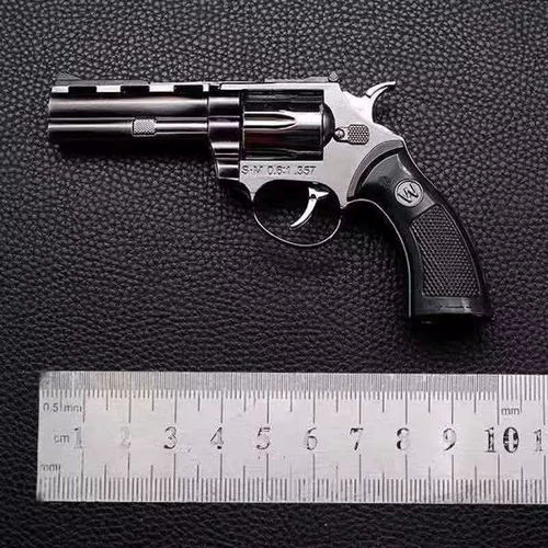 Металлический чехол, револьвер, игрушка, игрушечный пистолет, браслет, модель пистолета для мальчиков, подарок на день рождения, масштаб 1:2, можно запускать