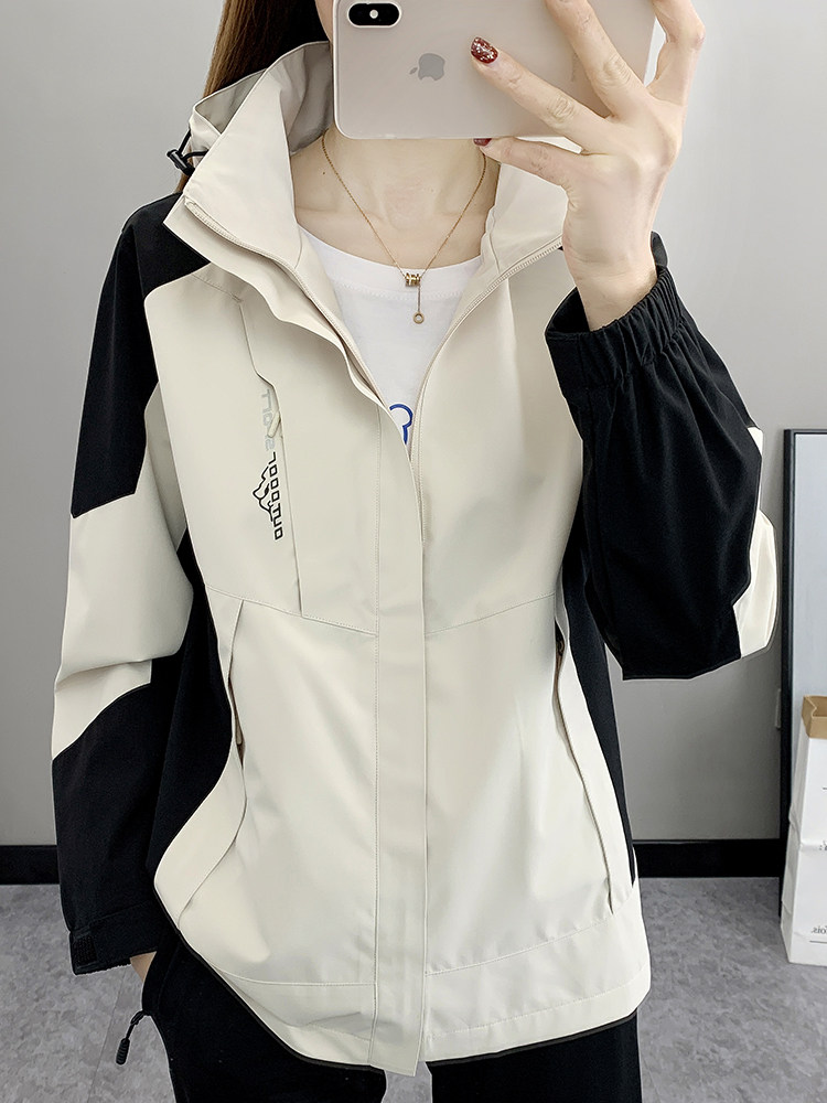 Women's Windbreaker Jacket 2025 New Spring and Autumn Windproof Waterproof Single-Layer Breathable Mountaineering Jacket Casual Fashion Trench Coat