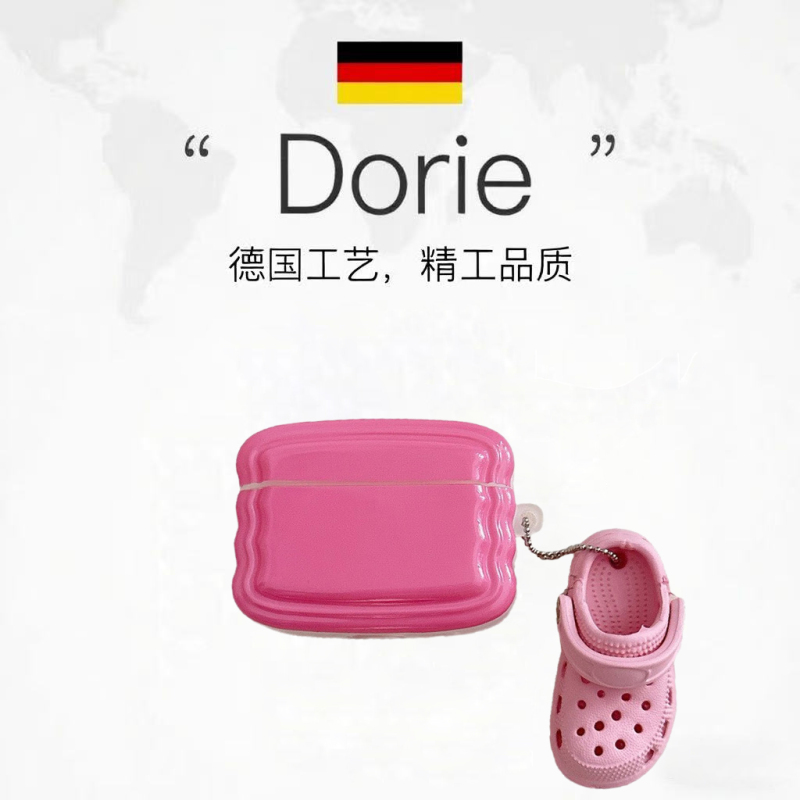 Dorie Collaboration Dopamine Wave Edge Hole Shoe Charm Suitable for AirPods 4/Pro3 Earphone Protective Case AirPods 3 Second and Third Generation New