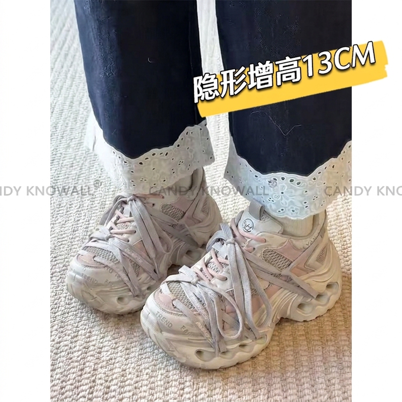 Thick-Soled Dad Shoes for Women, 2026 Summer New Style, 13cm Invisible Height Increase, Trendy Dirty Shoes, Versatile Sports Casual Shoes Thick-Soled Dad Shoes for Women, 2026 Summer New Style, 13cm Invisible Height Increase, Trendy Dirty Shoes, Versatile Sports Casual Shoes