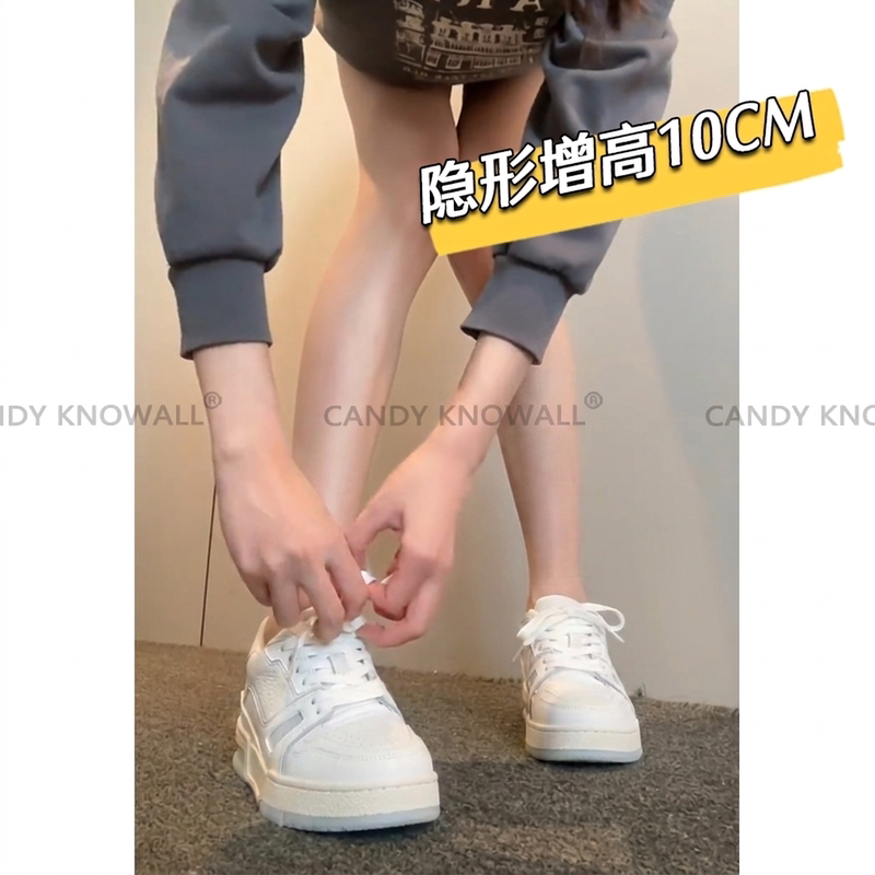 Breathable Sports Sneakers with Hidden Height Increase, 2026 Summer New Model, Women's Shoes with 10cm Thick Sole for Petite Individuals
