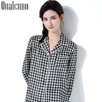qualcuno true silk pyjamas woman spring summer gig long sleeve suit heavy pound mulberry silk thin family home clothes