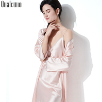 2022 New Sexy Real Silk Sleepwear Womens Summer Harnesses Sleeping Dresses Sleeping Robes Suit Thin sayings Silk Home Silk Home Clothes