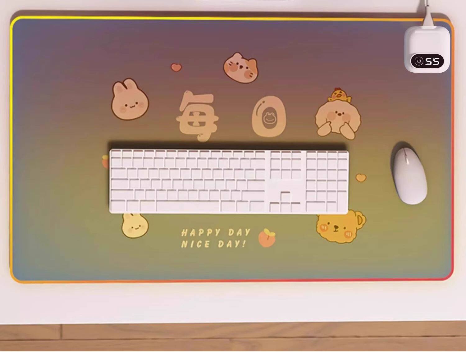 Теплый настольный коврик 【官方正品】加热鼠标垫发热垫办公室电脑桌面暖手超大暖桌垫b4