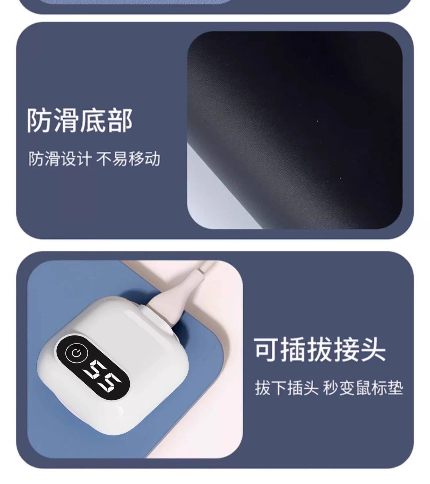 Теплый настольный коврик 【官方正品】加热鼠标垫发热垫办公室电脑桌面暖手超大暖桌垫b4