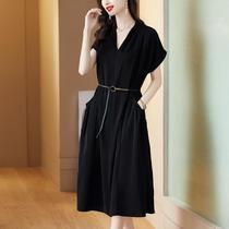 2024 new summer dress French fashion temperament slim and gentle style V-neck French long dress