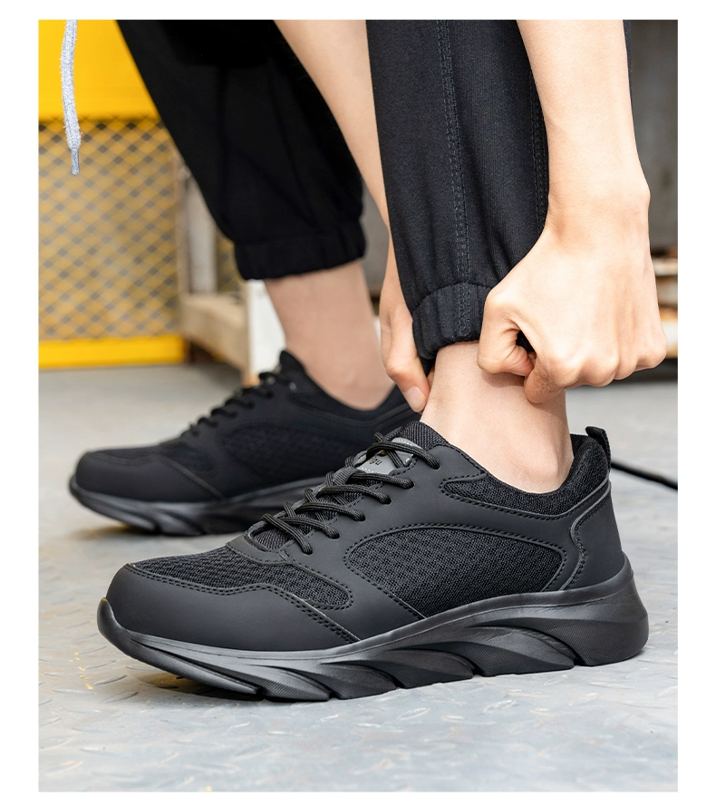 Ultra-light labor protection shoes for men, anti-smash with steel plate insulated electrician protective shoes, breathable old safety shoes, Kevlar sole, soft bottom