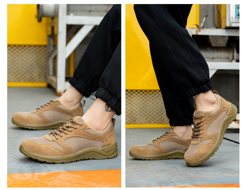 Ultra-light labor protection shoes for men, anti-smash with steel plate insulated electrician protective shoes, breathable old safety shoes, Kevlar sole, soft bottom