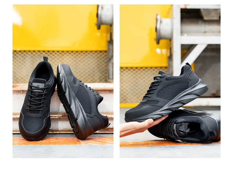 Ultra-light labor protection shoes for men, anti-smash with steel plate insulated electrician protective shoes, breathable old safety shoes, Kevlar sole, soft bottom