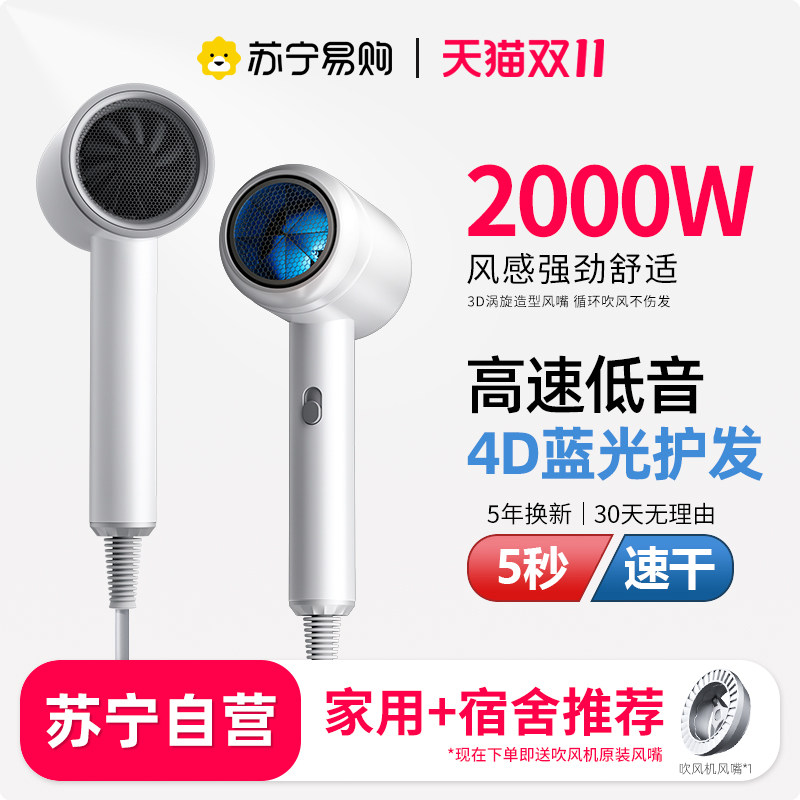 (Official selection) Hairdryer Domestic negative ion Haircare Dormitory Students Large Wind Speed Dry Electric Air Duct 176-Taobao