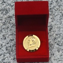 Mao Zedong portrait badge golden badge head badge gold-plated commemorative badge great man brooch jewelry 3CM with velvet box