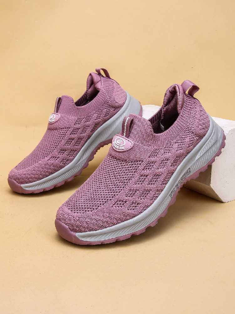 益生健步便捷一脚蹬简约健步鞋中老年妈妈鞋软底舒适女鞋