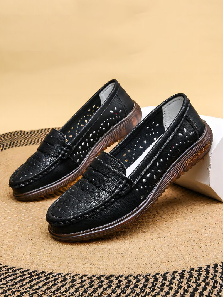 益生健步春季休闲女单鞋软底妈妈鞋舒适一脚蹬户外轻便百搭鞋子