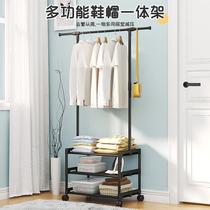 Clothes Hanger Floor Home Student Dorm Room Folding Bedroom Inner Sun Hanging Rack Sub balcony set with simple cool clothes pole