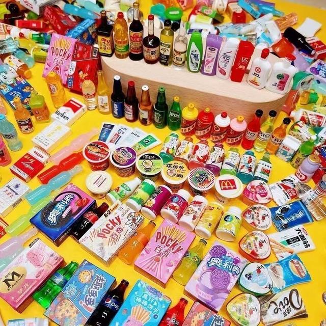 Miniature Model Convenience Store Supermarket Simulation Small Items Food Toys Small Bottles Children's Reward Small Gifts