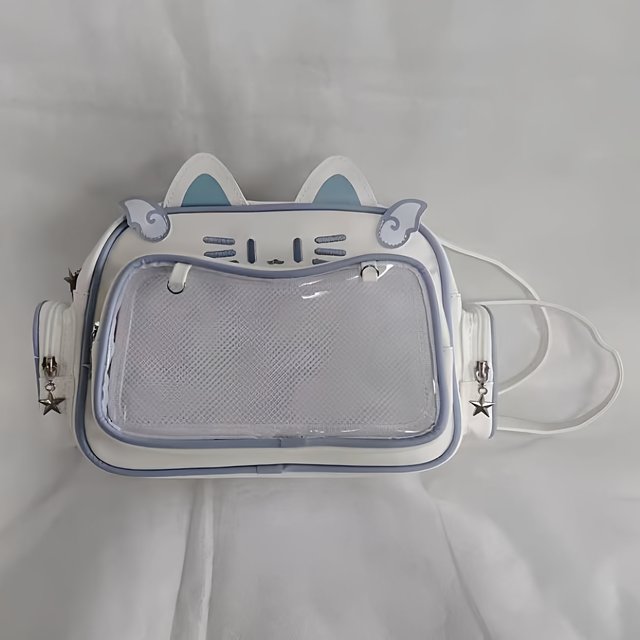 Y2K Millennial Hot Girl Pain Bag Mechanical Cat Backpack Cute Large Capacity 2024 New Model Single Shoulder Crossbody Bag