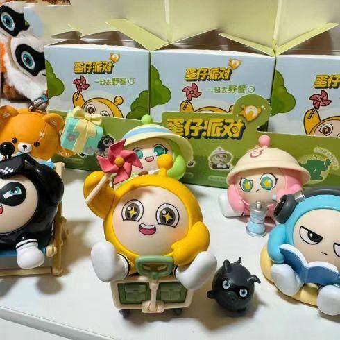 Egg Party Cute Trendy Toys Let's Go Picnic Series Blind Box Game Peripheral Cake Decoration Model for Children