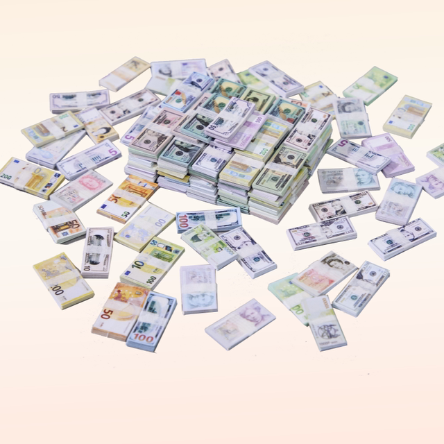 Miniature Fake Money, Paper Money, Realistic Suitcase Model, Dollhouse Decoration, Food Toys, Children's Pretend Play Toys